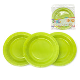 PLATO CARTON 18 CM VERDE LIMA X 10